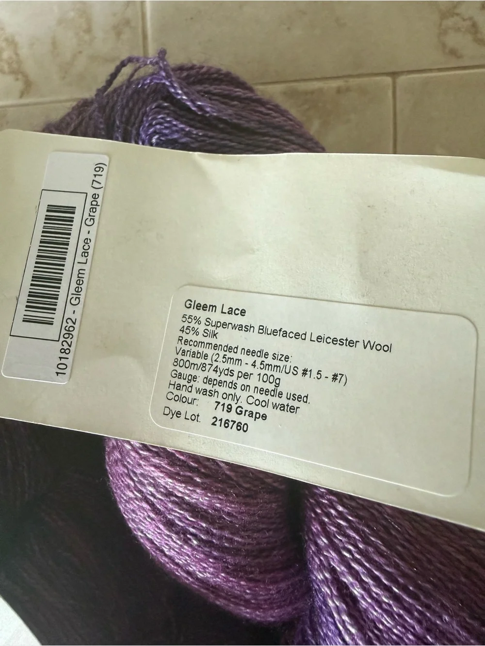 Fyberspates Gleem Lace Hand-Dyed Yarn in Purple Mix - Grape